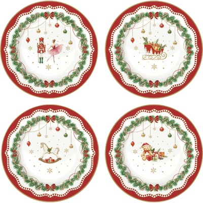 Easy Life Dezertné taniere Magie de Noel sada 4 ks