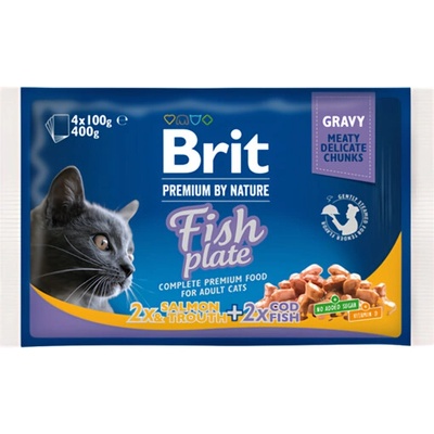 Brit Premium by Nature losos pstruh treska 4 x 100 g