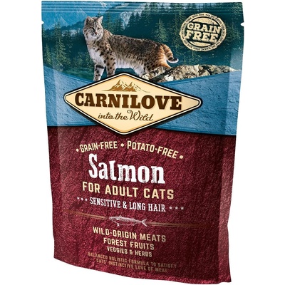 Carnilove Salmon for Adult Cats Sensitive & Long Hair 0,4 kg