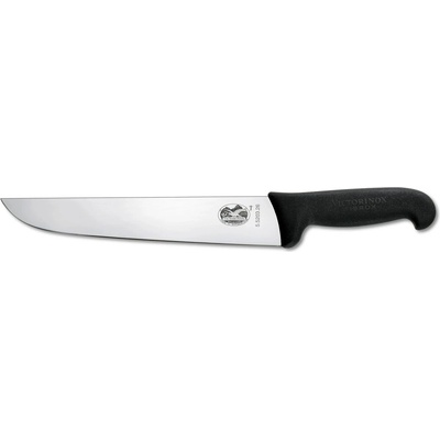 Victorinox Fibrox rovný mäsiarský nôž čierny 28 cm
