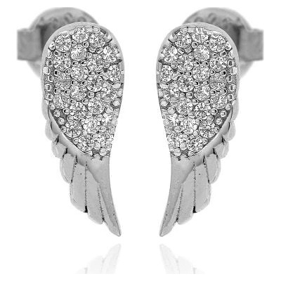 Zlatnictví U Kostela stříbrné náušnice andělské křídlo 06