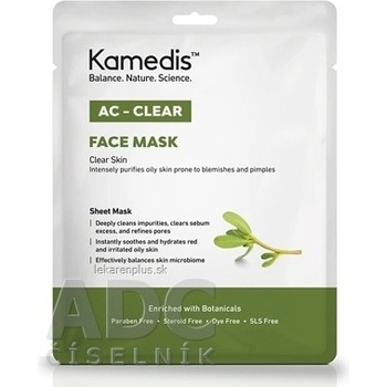 Kamedis AcClear Face Mask so sérom s rastlín 15 ml