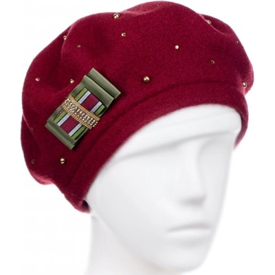 Krumlovanka dámský baret W-0106/144M vínový