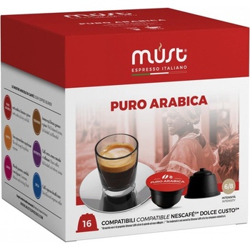 Must Puro Arabica, 16 бр. Кафе капсули, съвместими с Dolce Gusto (761319)