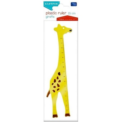Starpak pravítko žirafa 15 cm žltá 354297