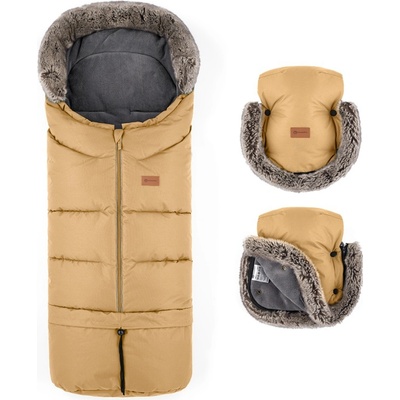 Petite&Mars Set zimný Arctic 4v1 Furry Elegant Caramel