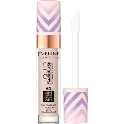Eveline Cosmetics Liquid Camouflage Voděodolný korektor s kyselinou hyaluronovou 02 Light Vanilla 7,5 ml – Zboží Mobilmania