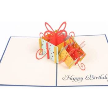 Image 1 of Kiriori Поздравителна картичка Pop-up "Подaрък