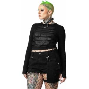 KILLSTAR дамска блуза с дълги ръкави KILLSTAR - Sirena Slashed - Черен - KSRA005277