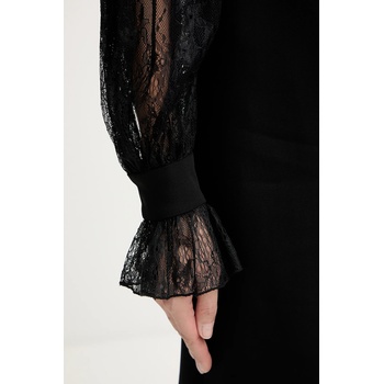 Luisa Spagnoli Рокля Luisa Spagnoli в черно къса със стандартна кройка 542393 (542393)