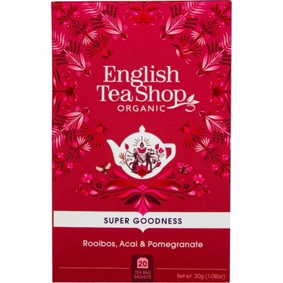 English Tea Shop čaj Rooibos ovoce acai a granátové jablko 20 sáčků 30 g