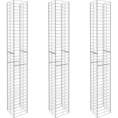zahrada-XL Gabionové koše 3 ks pozinkovaná ocel 25 x 25 x 197 cm