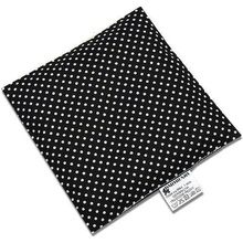 Babyrenka Nahřívací polštářek z třešňových pecek 15x15cm Dots black