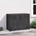 vidaXL Покритие за климатик Черно 110 x 50 x 80 cm (865904)