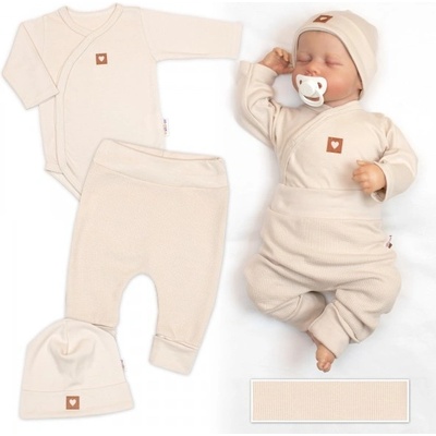 Baby Nellys Rostoucí 3dílná sada pro miminko Nature béžová
