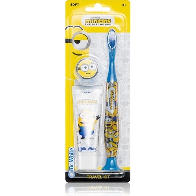 Minions zubní pasta 25 ml + zubní kartáček 1 ks + kryt na zubní kartáček 1 ks dárková sada