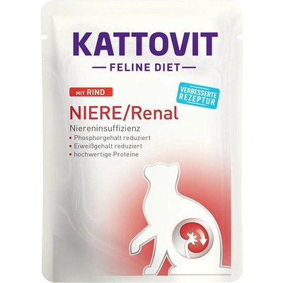 Kattovit Feline Diet Renal s hovězím 85 g