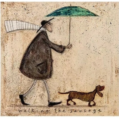 Umělecký tisk Sam Toft - Walking The Sausage, 30 × 30 cm