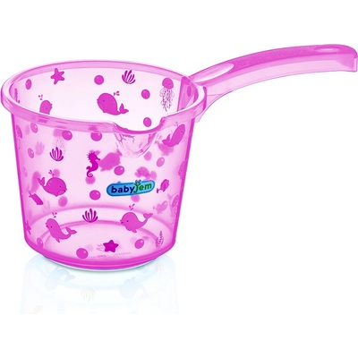 BabyJem Канче за изплакване BabyJem - Розово, фигурки, 1.25 L (400)