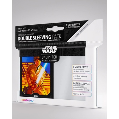 Gamegenic Star Wars Unlimited Art Double Sleeving Pack Luke Skywalker obaly2x 60 ks