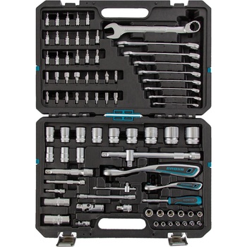 GROSS Гедоре комплект GROSS 82 бр. , с тресчотка 120 зъба, CrV, 1/4" , 1/2" Gross (14149)
