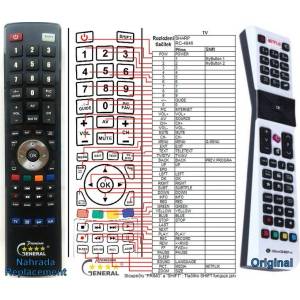 GENERAL GOGEN TVF40N550STWEBW - съвместимо дистанционно управление на марката General (TVF40N550STWEBW) Дистанционно