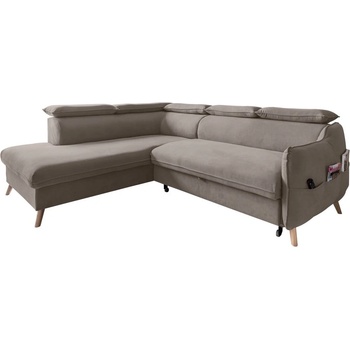 Miuform Светлокафяв кадифен ъглов разтегателен диван (ляв ъгъл) Sweet Harmony - Miuform (1417MO233)