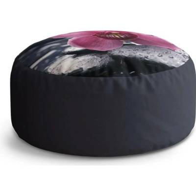 Sablio Taburet Circle Orchidej: 38x48 cm
