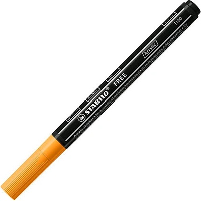 Stabilo Free Acrylic T100 kulatý hrot 1-2 mm oranžový 452873