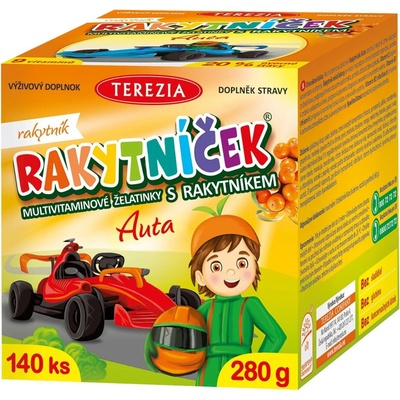TEREZIA Rakytníček multivitamínové želatínky autá 140 ks
