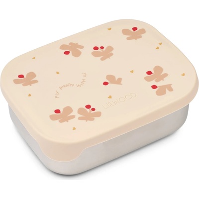 LIEWOOD Детски контейнер за храна Liewood Kid's Arthur Printed Lunchbox Food storage - Butterfly / Apple Blossom - размер 5, 5 x 13 x 17 cm (532-3368-0111)