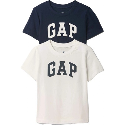 GAP V-BF Logo Tee 2PK tmavo modrá biela