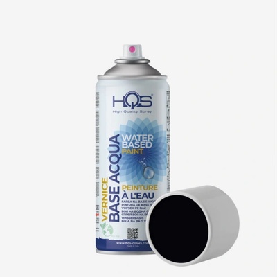 HQS farba v spreji na vodnej báze 400 ml RAL 9005 čierna matná