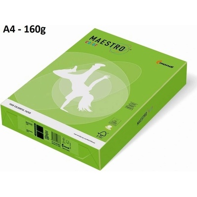 Maestro Color A4 160 g barevný papír intenzivní zelený 250 listů