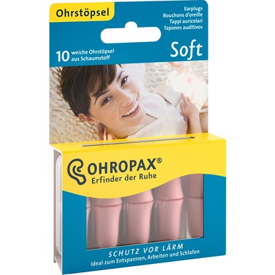 Ohropax SOFT Ušné vložky v plastovom obale 10 ks