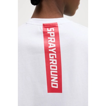 Sprayground Памучна тениска Sprayground в бяло с принт SP764 (SP764)