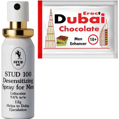 Дубайски Шоколад за Ерекция + Stud 100 Спрей за забавяне на еякулацията