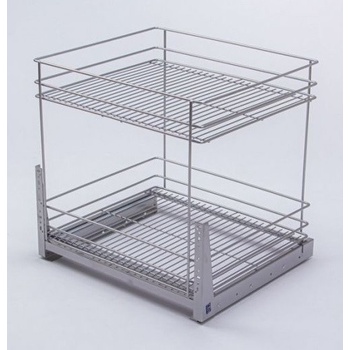 Interex design Výsuvný dvojkôš s doťahom / Šedý - Univerzálne osadenie / 300 mm