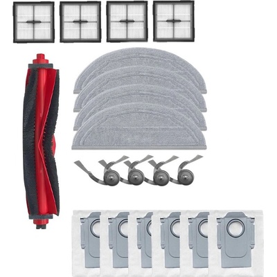 Комплект четки, филтри, мопове и торбички Mobilly за Roborock Q10 X5 X5+ PF PF+ P P+, 19 бр (Roborock Q10 X5, 19 pcs)