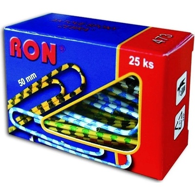 Aktové spony RON - 50 mm / 25 ks zebra