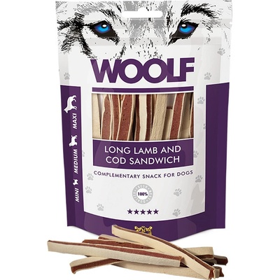 Woolf Dog Lamb & Codfish Soft Sandwich LONG 100 g