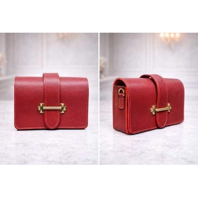Max Original Leather Dámska kožená kabelka bordo 19