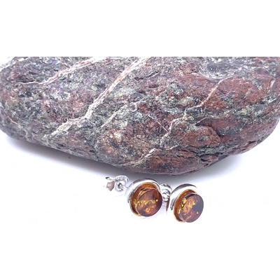 Jan Kos Jewellery stříbrné náušnice s jantarem 12125415