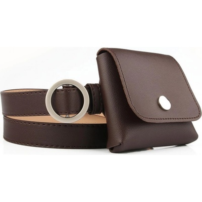 HARAHU Колан с портмоне - Тъмно кафяво kp12626 (12626)