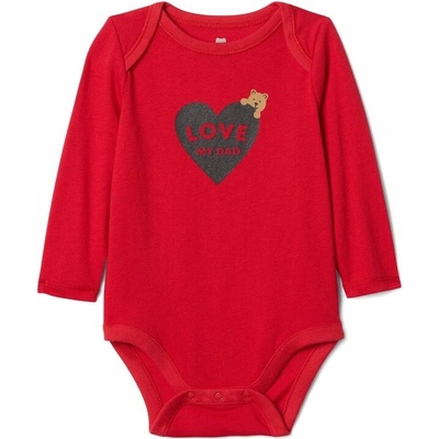 GAP Baby body z organické bavlny Červená