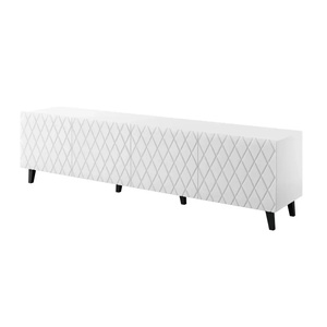 Cama meble RTV шкаф ASTI 200x42x52 бял мат (ASTI 474000)