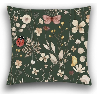 Textilomanie COLORFUL MEADOW tmavo zelený 40 x 50 cm