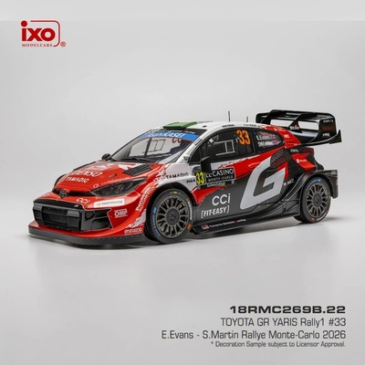Toyota GR Yaris Rally1 Rallye Monte Carlo 2026 33 Evans MartinIXO 1:18