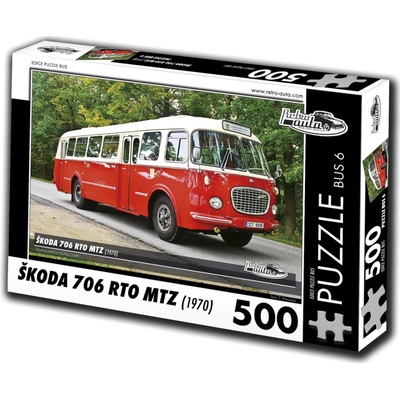 RETRO-AUTA© BUS 6 ŠKODA 706 RTO MTZ 1970 500 dílků