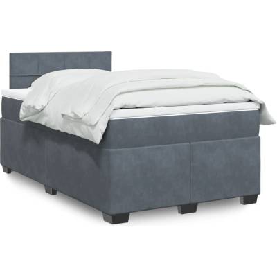 Petrashop 3286283 Boxspring postel s matrací tmavě šedá samet Šedá